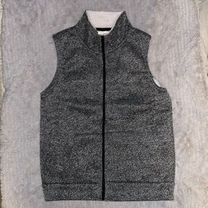 Grey zip up vest